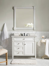 Load image into Gallery viewer, Brittany 36&quot; Bright White Single Vanity w/ 3 CM Eternal Serena Quartz Top