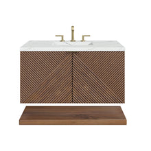 Load image into Gallery viewer, Marcello 36&quot; Single Vanity, Chestnut w/ 3CM Etehreal Noctis Top