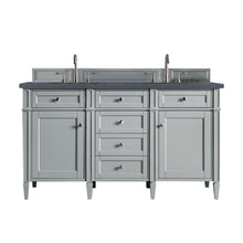 Load image into Gallery viewer, Brittany 60&quot; Urban Gray Double Vanity w/ 3 CM Charcoal Soapstone Quartz Top