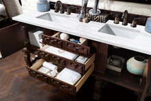 Load image into Gallery viewer, Bathroom Vanities Outlet Atlanta Renovate for LessBalmoral 72&quot; Antique Walnut Double Vanity w/ 3 CM Arctic Fall Solid Surface Top