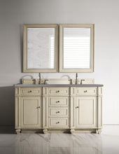 Load image into Gallery viewer, Bristol 60&quot; Double Vanity, Vintage Vanilla, w/ 3 CM Grey Expo Quartz Top