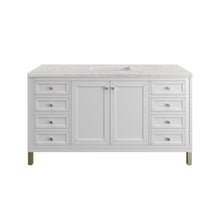 Load image into Gallery viewer, Chicago 60&quot; Single Vanity, Glossy White w/ 3CM Eternal Jasmine Pearl Top