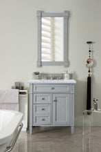 Load image into Gallery viewer, Brittany 30&quot; Single Vanity, Urban Gray w/ 3 CM Carrara Marble Top