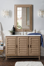Load image into Gallery viewer, Portland 48&quot; Single Vanity Whitewashed Walnut, w/ 3 CM Classic White Quartz Top James Martin