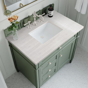 Bathroom Vanities Outlet Atlanta Renovate for LessBrittany 36" Single Vanity, Smokey Celadon w/ 3CM Arctic Fall Top