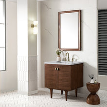 Load image into Gallery viewer, Bathroom Vanities Outlet Atlanta Renovate for LessAmberly 30&quot; Single Vanity, Mid-Century Walnut w/ 3CM Arctic Fall Top