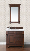 Load image into Gallery viewer, Brookfield 36&quot; Single Vanity, Warm Cherry w/ 3 CM Arctic Fall Solid Surface Top