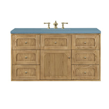 Load image into Gallery viewer, Laurent 48&quot; Single Vanity, Light Natural Oak w/ 3CM Cala Blue Top