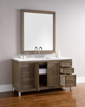 Load image into Gallery viewer, Bathroom Vanities Outlet Atlanta Renovate for LessChicago 60&quot; Single Vanity, Whitewashed Walnut w/ 3 CM Arctic Fall Solid Surface Top