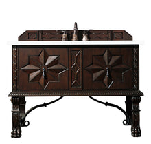 Load image into Gallery viewer, Balmoral 48&quot; Single Vanity Cabinet, Antique Walnut, w/ 3 CM White Zeus Quartz Top