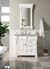 Load image into Gallery viewer, Brookfield 36&quot; Single Vanity, Bright White w/ 3 CM Eternal Serena Quartz Top