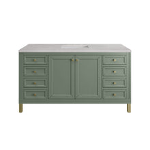 Load image into Gallery viewer, Chicago 60&quot; Single Vanity, Smokey Celadon w/ 3CM Eternal Serena Top
