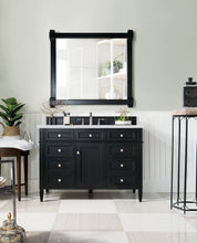 Load image into Gallery viewer, Brittany 48&quot; Black Onyx Single Vanity w/ 3 CM Arctic Fall Solid Surface Top