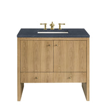 Load image into Gallery viewer, Hudson 36&quot; Single Vanity, Light Natural Oak w/ 3CM Charcoal Soapstone Top
