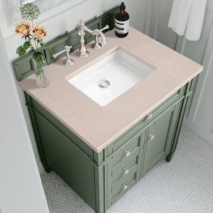 Bathroom Vanities Outlet Atlanta Renovate for LessBrittany 30" Single Vanity, Smokey Celadon w/ 3CM Eternal Marfil Top