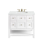 Breckenridge 36" Single Vanity, Bright White w/ 3CM Ethereal Noctis Top