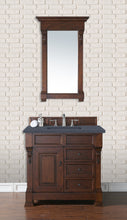 Load image into Gallery viewer, Brookfield 36&quot; Single Vanity, Warm Cherry w/ 3 CM Charcoal Soapstone Quartz Top