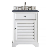 Load image into Gallery viewer, Savannah 26&quot; Single Vanity Cabinet, Bright White, w/ 3 CM Charcoal Soapstone Quartz Top
