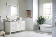 Load image into Gallery viewer, Brittany 60&quot; Bright White Single Vanity w/ 3 CM Eternal Serena Quartz Top