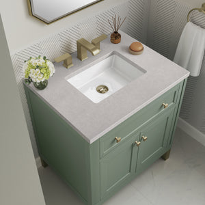 Bathroom Vanities Outlet Atlanta Renovate for LessChicago 30" Single Vanity, Smokey Celadon w/ 3CM Eternal Serena Top
