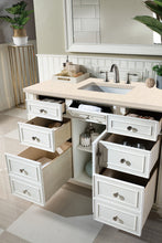 Load image into Gallery viewer, Bristol 48&quot; Single Vanity, Bright White, w/ 3 CM Eternal Marfil Quartz Top