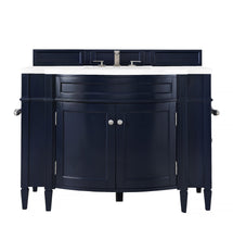 Load image into Gallery viewer, Brittany 46&quot; Single Vanity, Victory Blue w/ 3 CM Classic White Quartz Top James Martin