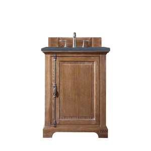 Providence 26" Single Vanity Cabinet, Driftwood, w/ 3 CM Charcoal Soapstone Quartz Top