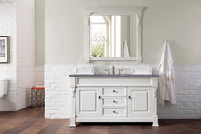 Load image into Gallery viewer, Brookfield 60&quot; Single Vanity, Bright White w/ 3 CM Charcoal Soapstone Quartz Top