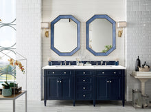 Load image into Gallery viewer, Brittany 72&quot; Victory Blue Double Vanity w/ 3 CM Classic White Quartz Top