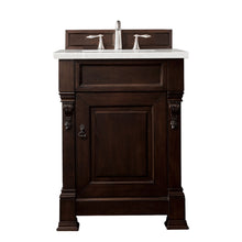 Load image into Gallery viewer, Brookfield 26&quot; Single Vanity, Burnished Mahogany w/ 3 CM Eternal Serena Quartz Top