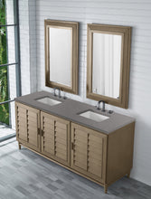 Load image into Gallery viewer, Portland 72&quot; Double Vanity Whitewashed Walnut, w/ 3 CM Grey Expo Quartz Top