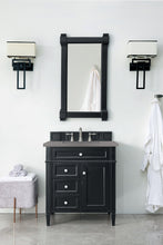 Load image into Gallery viewer, Brittany 30&quot; Single Vanity, Black Onyx, w/ 3 CM Grey Expo Quartz Top