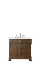 Load image into Gallery viewer, Brookfield 36&quot; Single Vanity, Country Oak w/ 3 CM Arctic Fall Solid Surface Top