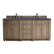 Load image into Gallery viewer, Bristol 72&quot; Double Vanity, Whitewashed Walnut, w/ 3 CM Charcoal Soapstone Quartz Top