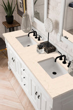 Load image into Gallery viewer, Brookfield 72&quot; Double Vanity, Bright White w/ 3 CM Eternal Marfil Quartz Top