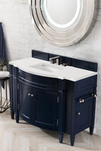 Load image into Gallery viewer, Brittany 46&quot; Single Vanity, Victory Blue w/ 3 CM Classic White Quartz Top James Martin