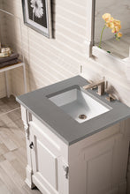 Load image into Gallery viewer, Brookfield 26&quot; Single Vanity, Bright White w/ 3 CM Grey Expo Quartz Top