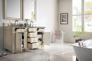 Bathroom Vanities Outlet Atlanta Renovate for LessBristol 60" Double Vanity, Vintage Vanilla, w/ 3 CM Grey Expo Quartz Top