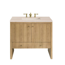 Load image into Gallery viewer, Hudson 36&quot; Single Vanity, Light Natural Oak w/ 3CM Eternal Marfil Top