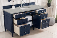 Load image into Gallery viewer, Brittany 60&quot; Victory Blue Single Vanity w/ 3 CM Eternal Serena Quartz Top