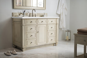 Bristol 48" Single Vanity, Vintage Vanilla, w/ 3 CM White Zeus Quartz Top