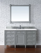 Load image into Gallery viewer, Brittany 60&quot; Urban Gray Single Vanity w/ 3 CM Arctic Fall Solid Surface Top