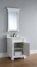 Load image into Gallery viewer, Bathroom Vanities Outlet Atlanta Renovate for LessBrookfield 26&quot; Single Vanity, Bright White w/ 3 CM Eternal Jasmine Pearl Quartz Top