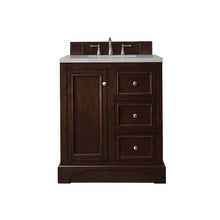 Load image into Gallery viewer, De Soto 30&quot; Single Vanity, Burnished Mahogany w/ 3 CM Eternal Serena Quartz Top