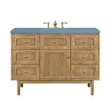 Load image into Gallery viewer, Laurent 48&quot; Single Vanity, Light Natural Oak w/ 3CM Cala Blue Top