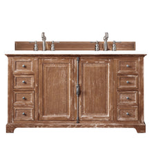 Load image into Gallery viewer, Providence 60&quot; Double Vanity Cabinet, Driftwood, w/ 3 CM White Zeus Quartz Top