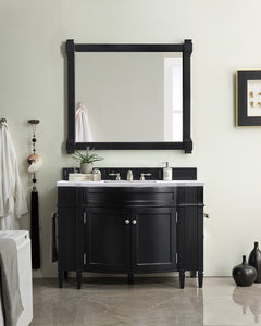 Brittany 46" Single Vanity, Black Onyx w/ 3 CM Arctic Fall Solid Surface Top