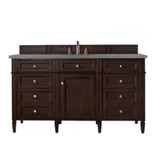 Load image into Gallery viewer, Brittany 60&quot; Burnished Mahogany Single Vanity w/ 3 CM Grey Expo Quartz Top