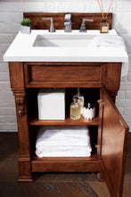 Load image into Gallery viewer, Bathroom Vanities Outlet Atlanta Renovate for LessBrookfield 26&quot; Single Vanity, Warm Cherry w/ 3 CM Classic White Quartz Top