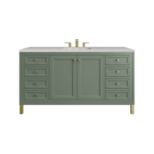 Load image into Gallery viewer, Chicago 60&quot; Single Vanity, Smokey Celadon w/ 3CM Eternal Serena Top
